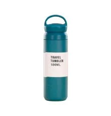 Термос Merlion Travel Tumbler 350 мл, подвійна кришка з ручкою, синій (SUS304-350Blue)