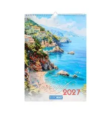 Календар Buromax настінний А3 2027 рік, 1 пружина, Seascapes (BM.210605)