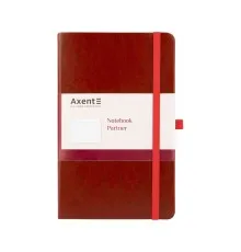 Книга записна Axent Partner Lux, 125х195 мм 96 аркушів у клітинку Бордова (8202-05-A)