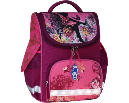 Портфель Bagland з ліхтариками Успіх 12 л. малиновий 389 (00551703) (80213700)