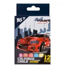 Крейда Yes кольорова Street Drift 12 шт кругла (400522)