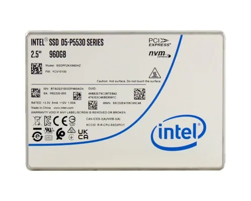 Накопичувач SSD U.2 2.5" 960GB D5-P5530 15mm INTEL (SSDPF2KX960HZN1)