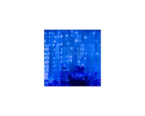 Гірлянда Voltronic Штора Водопад Blue, 4*0.6 м. 220V, прозора (GAR4-06-Blue)