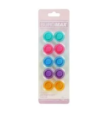 Магніт Buromax набір Пастель, 10 шт 20 мм в упаковці (BM.0035)