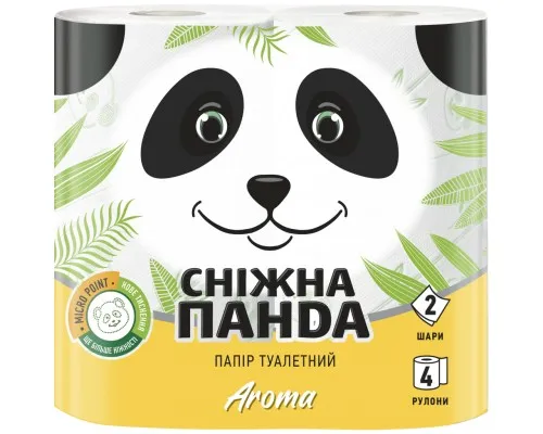 Туалетний папір Сніжна Панда Aroma 2 шари 4 рулони (4823019007695)