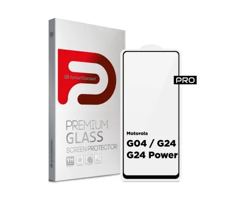 Скло захисне Armorstandart Pro Motorola G04 / G24 / G24 Power Black (ARM74296)
