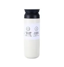 Термос Merlion Travel Tumbler 350 мл, подвійна кришка, білий (SUS-304-350Wh)