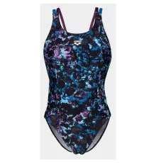 Купальник Arena Rockin Swimsuit Swim Tech Mult 008159-889 чорний, синій, фіолетовий 38 (3468337406518)