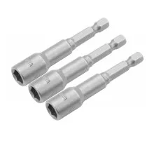 Головка магнітна Tolsen 7 мм 1/4"х65 мм 3шт (77842)