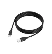 Дата кабель USB 2.0 AM to Micro 5P 2.0m Lenny silicone BX113 black BOROFONE (6941991115493)