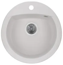 Мийка кухонна GRANADO RONDA white з сифоном (470*490mm.) (gr2205)
