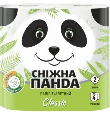 Туалетний папір Сніжна Панда Classic 2 шари 4 рулони (4823019007619)