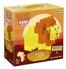 Конструктор Wader Baby Blocks Сафарі - лев (41503)