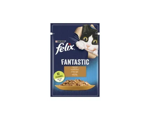 Вологий корм для кішок Purina Felix Fantastic з індичкою в желе 85 г (7613039832516)