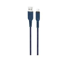 Дата кабель USB 2.0 AM to Lightning 1.0m 2.4A nylon X59 blue HOCO (6931474744883)