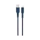 Дата кабель USB 2.0 AM to Lightning 1.0m 2.4A nylon X59 blue HOCO (6931474744883)