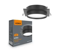 Світильник точковий Videx під лампу GX53 врізний Квадратний Чорний (VL-SPF33S-B)