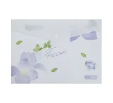 Папка - конверт Buromax А4 на кнопці, FREESIA ARABESKI, напівпрозора, бузкова (BM.3943-26)