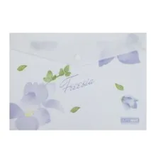 Папка - конверт Buromax А4 на кнопці, FREESIA ARABESKI, напівпрозора, бузкова (BM.3943-26)