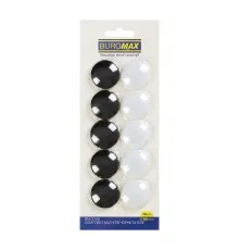 Магніт Buromax набір BLACK AND WHITE, 10 шт 30 мм (BM.0039)