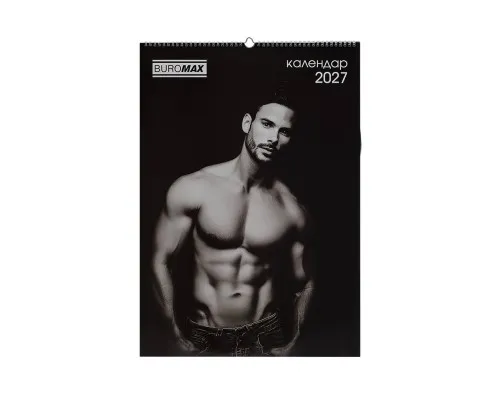 Календар Buromax настінний А2 2027 рік, 1 пружина, Men (BM.210654)