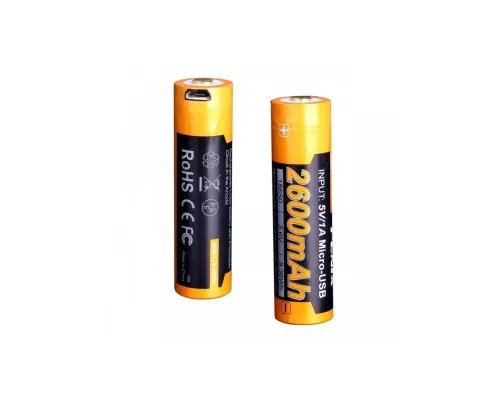 Акумулятор Fenix 18650  2600 mAh micro usb зарядка (ARB-L18-2600U)