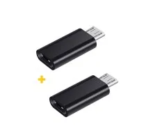 Перехідник USB Type-C to MicroUSB AC-020 2 pcs XoKo (XK-AC020-BK2)