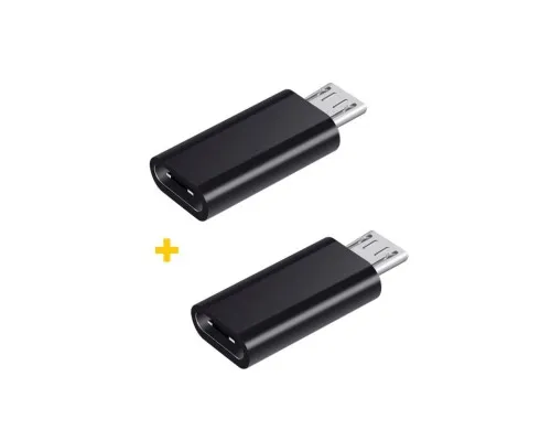 Перехідник USB Type-C to MicroUSB AC-020 2 pcs XoKo (XK-AC020-BK2)