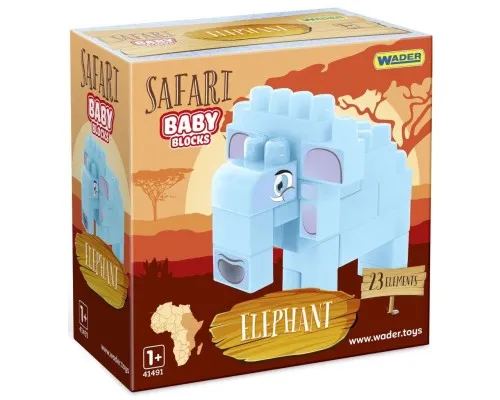 Конструктор Wader Baby Blocks Сафарі - слон (41502)