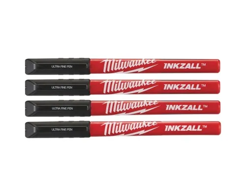 Набір маркерів Milwaukee Fine Tip INKZALL чорний, 4шт (48223164)