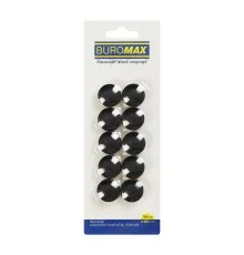 Магніт Buromax набір BLACK, 10 шт 20 мм (BM.0042)