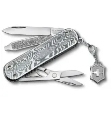 Ніж Victorinox Classic SD Brilliant Damast + брелок-лого (0.6221.34)