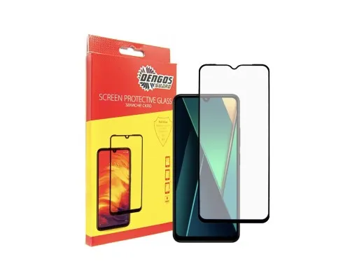 Скло захисне Dengos Full Glue POCO C75 (black) (TGFG-384)