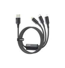 Дата кабель USB 2.0 AM to Lightning + Micro 5P + USB-C 1.2m 100W Essager (EXCMTL-JJ01-P)