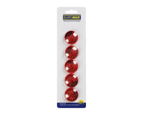 Магніт Buromax набір LADYBUG, 5 шт 20 мм (BM.0043)