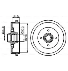 Гальмівний барабан Bosch 0 986 477 041