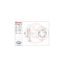 Гальмівний диск Brembo 08.3939.10