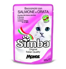 Вологий корм для кішок Simba Cat Wet лосось та дорі 100 г (8009470009379)