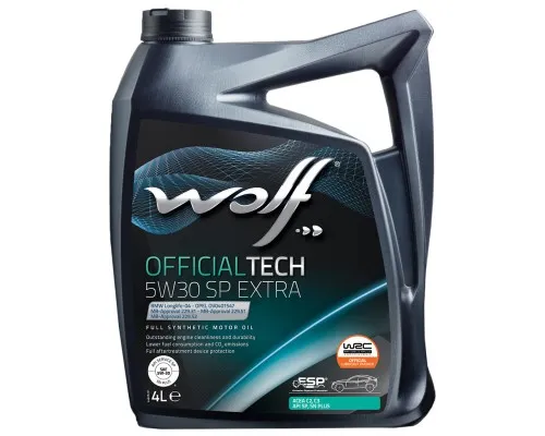 Моторна олива Wolf OFFICIALTECH 5W30 C3 SP EXTRA 4л (1049359)