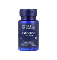 Вітамінно-мінеральний комплекс Life Extension Цитиколін, 500 мг порції, Citicoline (CDP Choline), 60 вегетаріанськ. (LEX-16596)