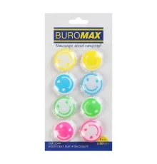 Магніт Buromax набір SMILE, 8 шт 30 мм (BM.0044)