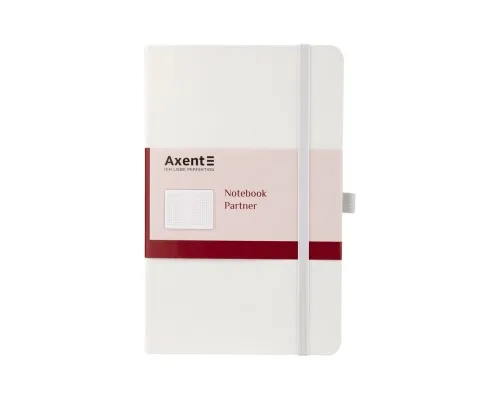 Блокнот Axent Partner, А5, 125х195 мм, 96арк, кліт,білий (8201-21-A)