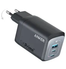 Зарядний пристрій Anker GaNPrime 67W 2xUSB-C PD + 1xUSB-A Black (A2669313)