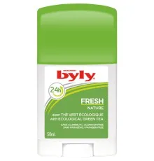 Дезодорант Byly Стік Fresh Nature Захист 24 години З м’ятою та зеленим чаєм Без алюмінію 50 мл (8411104003293)