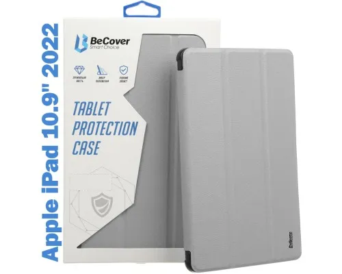 Чохол до планшета BeCover Tri Fold Soft TPU mount Apple Pencil Apple iPad 10.9" 2022/24/11" 2025 Gray (708461)