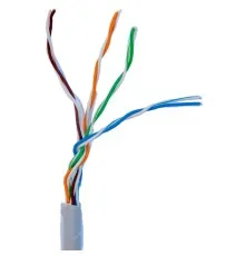 Кабель мережевий UTP 305м, cat.5e, CCA(25%), 4*2*0,51, PVC, indoor, grey GEAR (GEC-UTPCCA25051305)