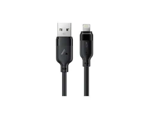Дата кабель USB 2.0 AM to Lightning 1.2m 2.4A TPE black Acefast (6974316286202)