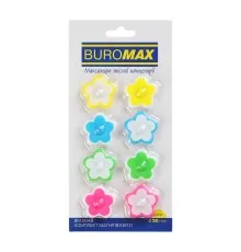 Магніт Buromax набір FLOWERS, 8 шт 30 мм (BM.0046)