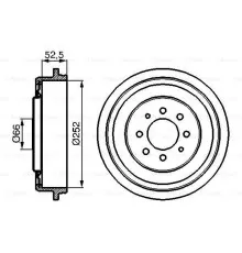 Гальмівний барабан Bosch 0 986 477 067