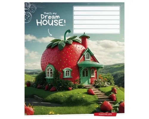 Зошит Школярик Dream house 12 аркушів лінія (012-3530L)